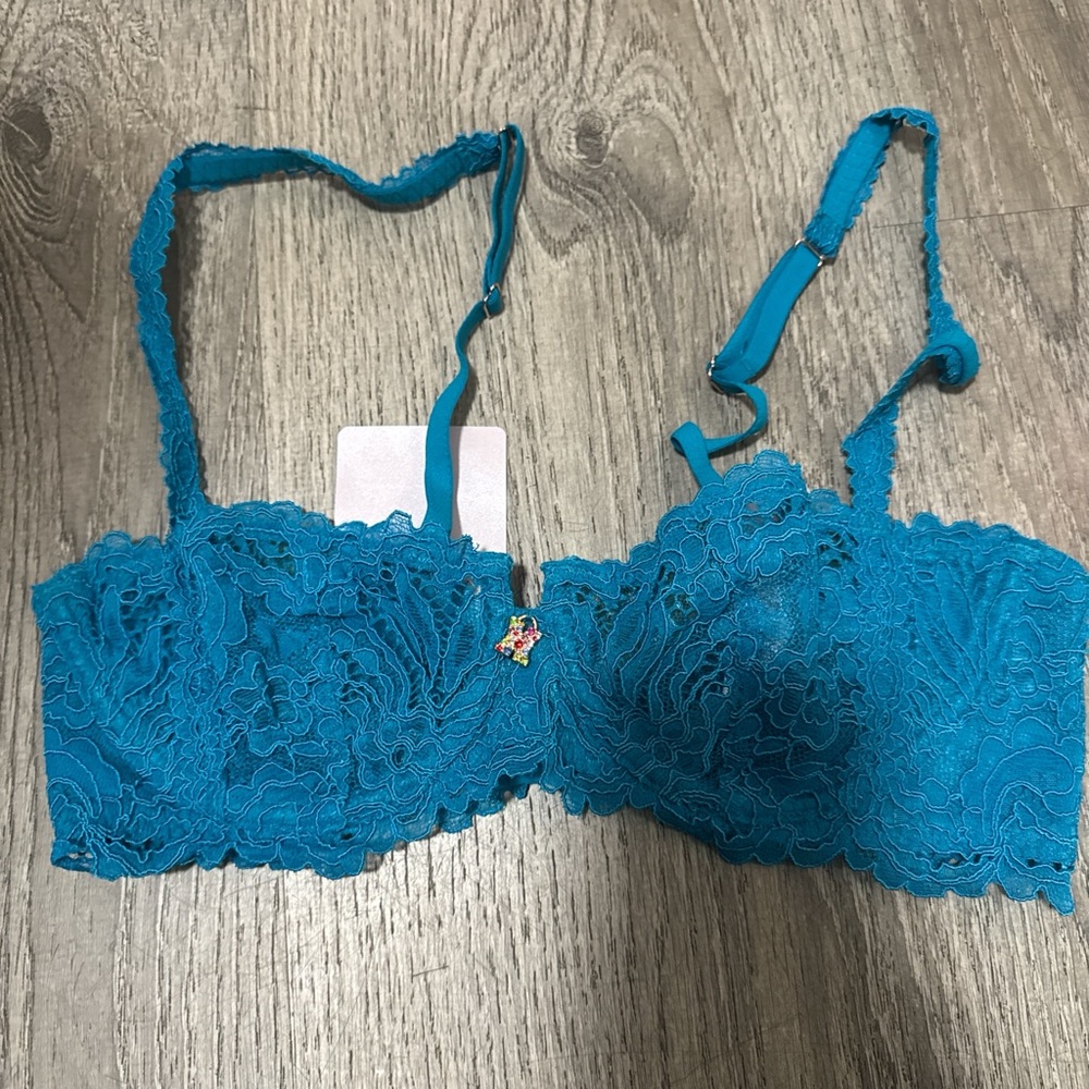 Savage X Fenty Turquoise Lace Bralette